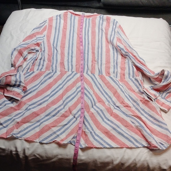 Artisan NY 100% linen women's long sleeved top size XL - Picture 9 of 11